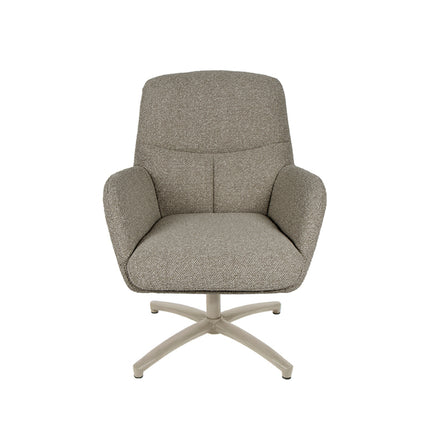 LABEL51 - Draaifauteuil Chill Zone 68x73x90 cm - Mushroom Royal Boucle | Taupe Metaal