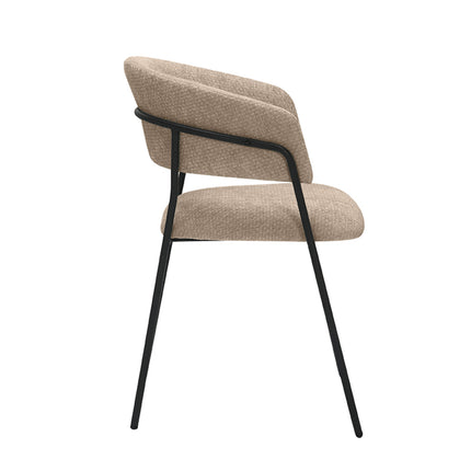 LABEL51 - Eetkamerstoel Luuk 58x45x80cm - Clay Elite | Zwart Metaal