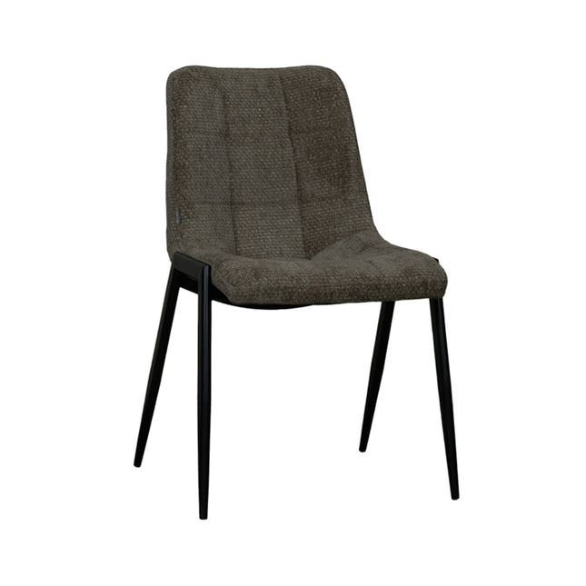 LABEL51 - Eetkamerstoel Noor 51x41x84 cm - Hunter Elite | Zwart Metaal