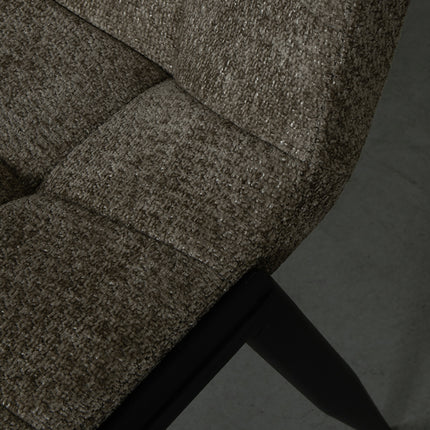 LABEL51 - Eetkamerstoel Noor 51x41x84 cm - Hunter Elite | Zwart Metaal