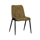 LABEL51 - Eetkamerstoel Noor 51x41x84 cm - Mustard Elite | Zwart Metaal
