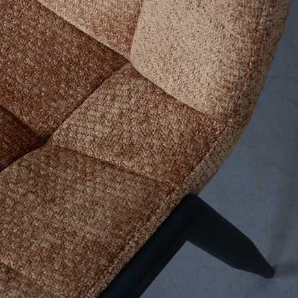 LABEL51 - Eetkamerstoel Noor 51x41x84 cm - Cognac Elite | Zwart Metaal