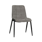 LABEL51 - Eetkamerstoel Noor 51x41x84 cm - Stone Elite | Zwart Metaal