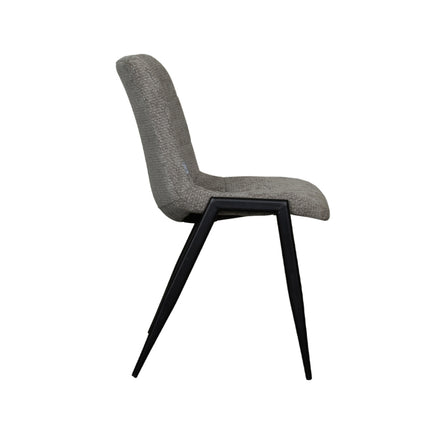 LABEL51 - Eetkamerstoel Noor 51x41x84 cm - Stone Elite | Zwart Metaal