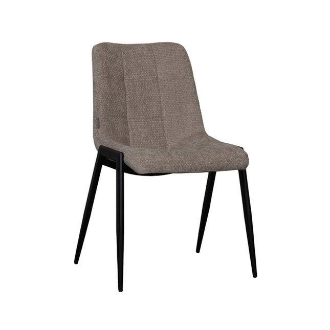 LABEL51 - Eetkamerstoel Noor 51x41x84 cm - Clay Elite | Zwart Metaal