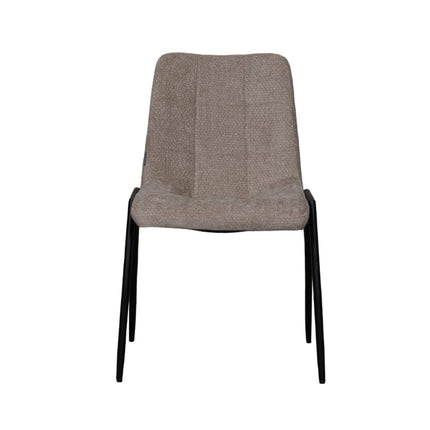 LABEL51 - Eetkamerstoel Noor 51x41x84 cm - Clay Elite | Zwart Metaal