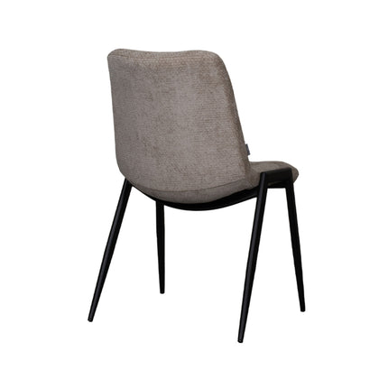 LABEL51 - Eetkamerstoel Noor 51x41x84 cm - Clay Elite | Zwart Metaal