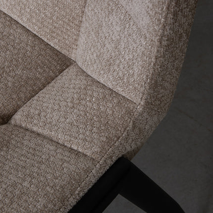 LABEL51 - Eetkamerstoel Noor 51x41x84 cm - Clay Elite | Zwart Metaal