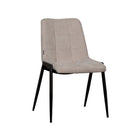 LABEL51 - Eetkamerstoel Noor 51x41x84 cm - Naturel Elite | Zwart Metaal