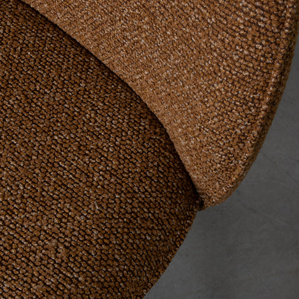 LABEL51 - Eetkamerstoel Finn 49x62x91 cm - Coral Royal Boucle | Zwart Metaal