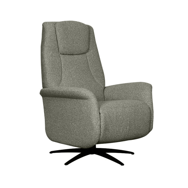 LABEL51 - Elektrische Fauteuil Stockholm 77x87x112 cm - Mushroom Royal Boucle | Zwart Metaal