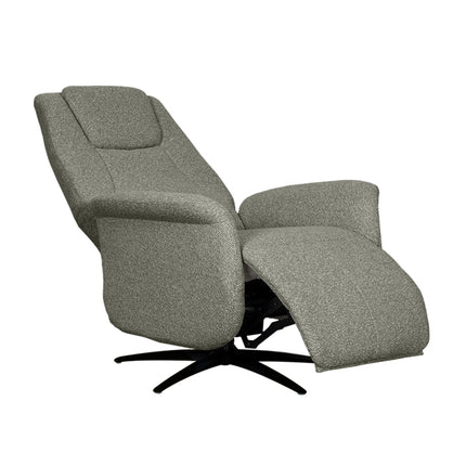 LABEL51 - Elektrische Fauteuil Stockholm 77x87x112 cm - Mushroom Royal Boucle | Zwart Metaal