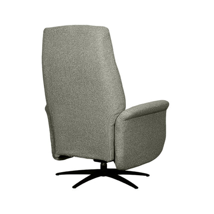 LABEL51 - Elektrische Fauteuil Stockholm 77x87x112 cm - Mushroom Royal Boucle | Zwart Metaal