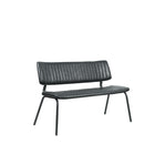 LABEL51 - Eetkamerbank Gusto 120x63x81 cm - Zwart Kunstleder | Zwart Metaal