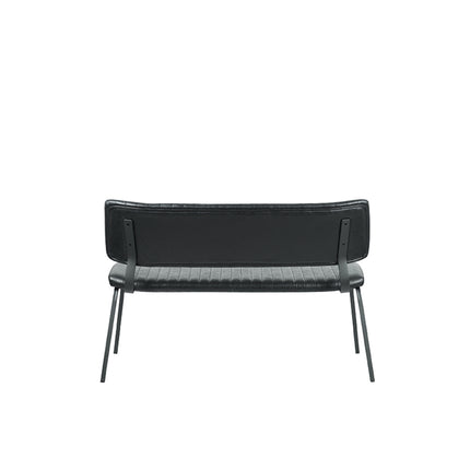 LABEL51 - Eetkamerbank Gusto 120x63x81 cm - Zwart Kunstleder | Zwart Metaal