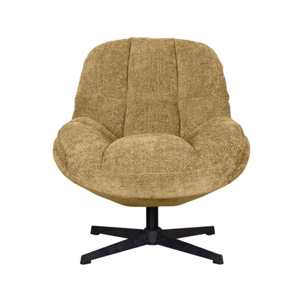 LABEL51 - Draaifauteuil Huxley 76x86x92 cm - Brass Elite | Zwart Metaal