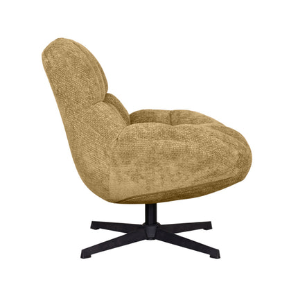 LABEL51 - Draaifauteuil Huxley 76x86x92 cm - Brass Elite | Zwart Metaal