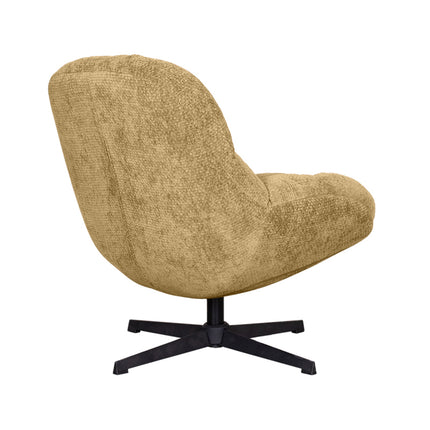 LABEL51 - Draaifauteuil Huxley 76x86x92 cm - Brass Elite | Zwart Metaal