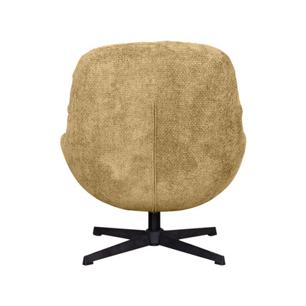 LABEL51 - Draaifauteuil Huxley 76x86x92 cm - Brass Elite | Zwart Metaal