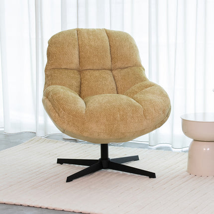LABEL51 - Draaifauteuil Huxley 76x86x92 cm - Brass Elite | Zwart Metaal