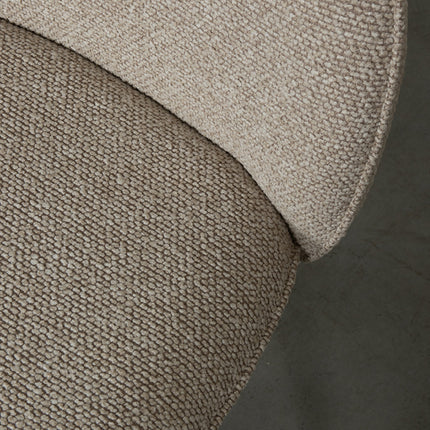 LABEL51 - Eetkamerstoel Finn 49x62x91 cm - Naturel Royal Boucle | Zwart Metaal