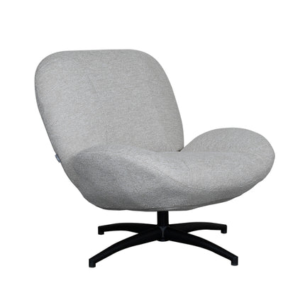 LABEL51 - Draaifauteuil Clayton 82x89x91 cm - Naturel Canyon | Zwart Metaal