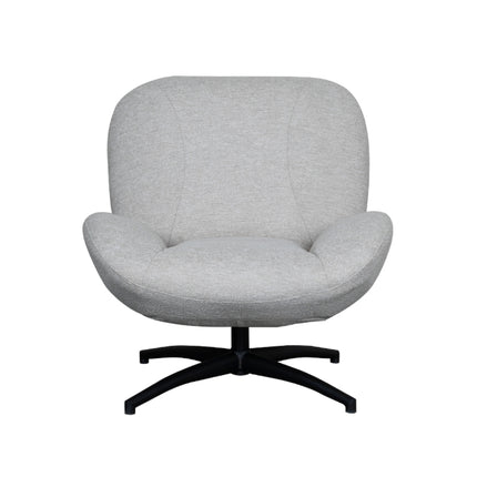 LABEL51 - Draaifauteuil Clayton 82x89x91 cm - Naturel Canyon | Zwart Metaal