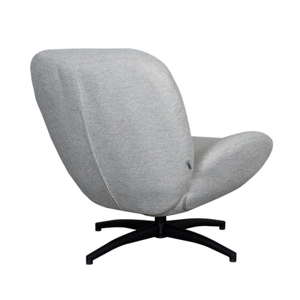 LABEL51 - Draaifauteuil Clayton 82x89x91 cm - Naturel Canyon | Zwart Metaal