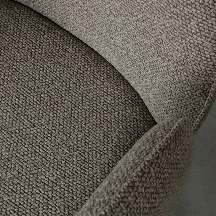 LABEL51 - Eetkamerstoel Vidar 58x62x91 cm - Mushroom Royal Boucle | Zwart Metaal