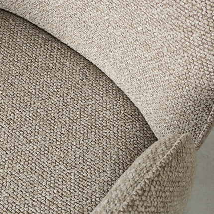 LABEL51 - Eetkamerstoel Vidar 58x62x91 cm - Naturel Royal Boucle | Zwart Metaal