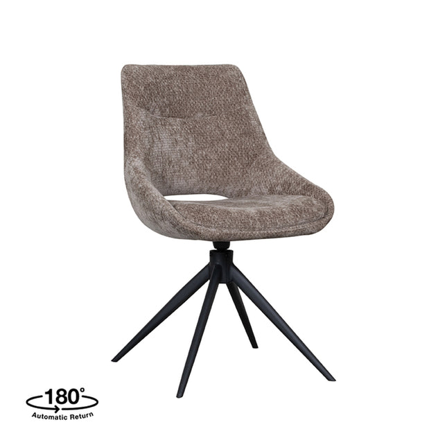 LABEL51 - Eetkamerstoel Marlow 48x63x86 cm - Hunter Elite | Zwart Metaal