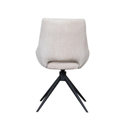 LABEL51 - Eetkamerstoel Marlow 48x63x86 cm - Naturel Elite | Zwart Metaal