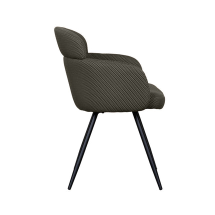 LABEL51 - Eetkamerstoel Dinner 56x60x80 cm - Hunter Breathe | Zwart Metaal