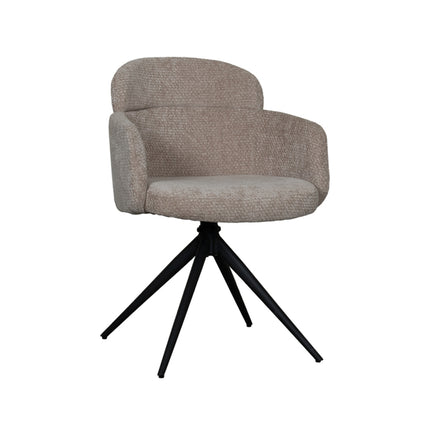 LABEL51 - Eetkamerstoel Levi 56x60x80 cm - Clay Elite | Zwart Metaal