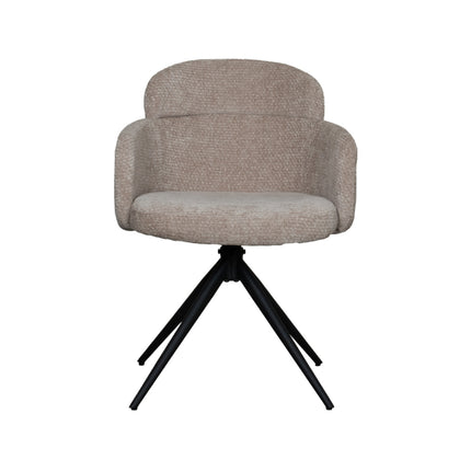 LABEL51 - Eetkamerstoel Levi 56x60x80 cm - Clay Elite | Zwart Metaal