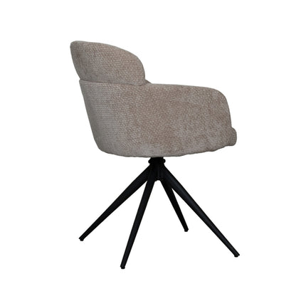 LABEL51 - Eetkamerstoel Levi 56x60x80 cm - Clay Elite | Zwart Metaal