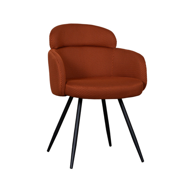 LABEL51 - Eetkamerstoel Dinner 56x60x80 cm - Rust Breathe | Zwart Metaal