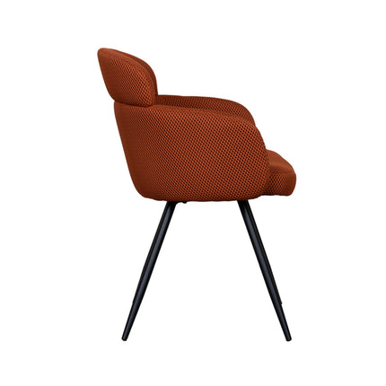 LABEL51 - Eetkamerstoel Dinner 56x60x80 cm - Rust Breathe | Zwart Metaal