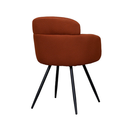 LABEL51 - Eetkamerstoel Dinner 56x60x80 cm - Rust Breathe | Zwart Metaal
