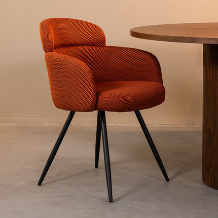 LABEL51 - Eetkamerstoel Dinner 56x60x80 cm - Rust Breathe | Zwart Metaal