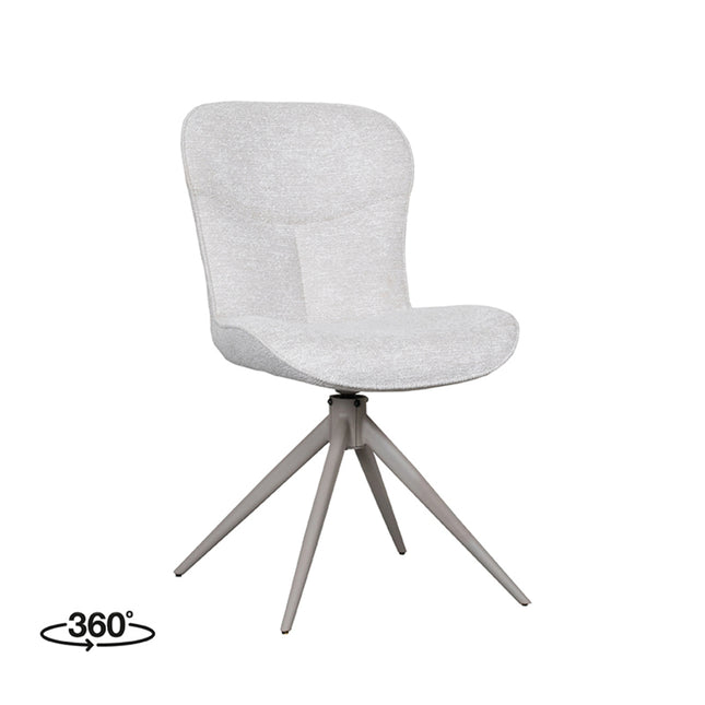 LABEL51 - Eetkamerstoel Thorben 49x64x86 cm - Naturel Canyon | Taupe Metaal
