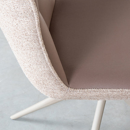 LABEL51 - Eetkamerstoel Thorben 49x64x86 cm - Bruin Microvezel | Taupe Canyon | Taupe Metaal