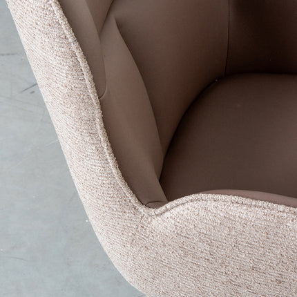 LABEL51 - Eetkamerstoel Lasse 60x65x90 cm - Bruin Microvezel | Taupe Canyon | Taupe Metaal