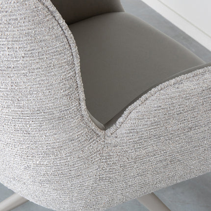 LABEL51 - Eetkamerstoel Lasse 60x65x90 cm - Forest Microvezel | Naturel Canyon | Taupe Metaal