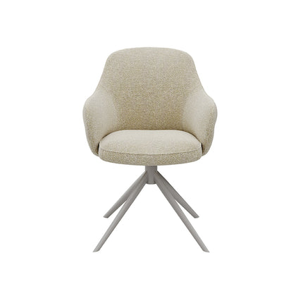 LABEL51 - Eetkamerstoel Bern 61x66x91 cm - Naturel Royal Boucle | Taupe Metaal