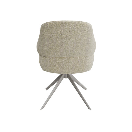 LABEL51 - Eetkamerstoel Bern 61x66x91 cm - Naturel Royal Boucle | Taupe Metaal