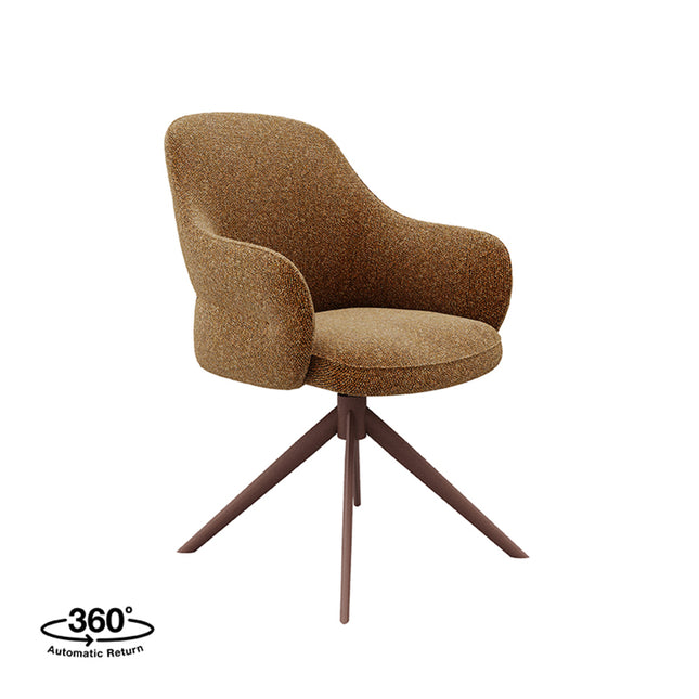 LABEL51 - Eetkamerstoel Bern 61x66x91 cm - Coral Royal Boucle | Coral Metaal