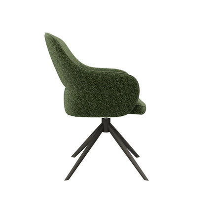 LABEL51 - Eetkamerstoel Bern 61x66x91 cm - Forest Royal Boucle | Forest Metaal