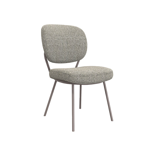 LABEL51 - Eetkamerstoel Singapore 49x63x90 cm - Mushroom Royal Boucle | Brons Metaal