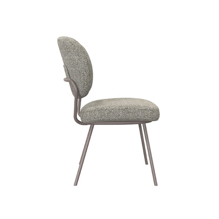 LABEL51 - Eetkamerstoel Singapore 49x63x90 cm - Mushroom Royal Boucle | Brons Metaal